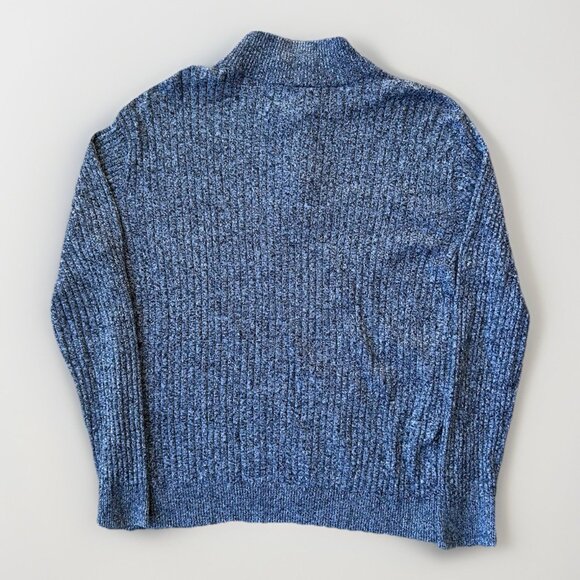 Fairlane Cashmere/Cotton Quarter Zip Pullover Sweater Men's Size Medium Grey - Picture 2 of 8